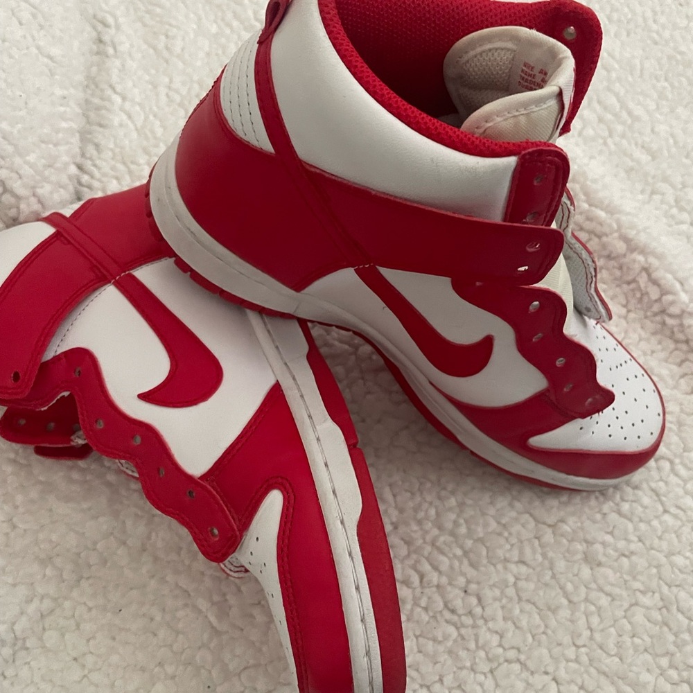 Nike Kids Red and White Sneakers